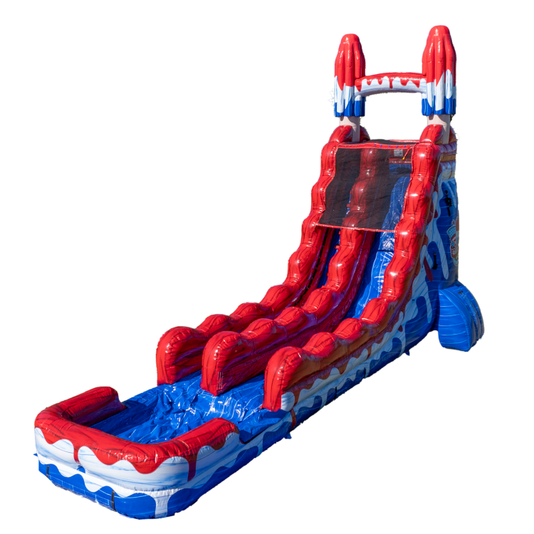 22ft Red White and Cool Popsicle Slide